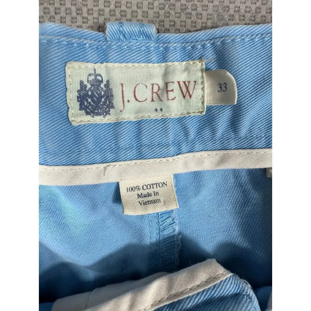 J.Crew Men’s Cotton Chino Shorts Blue Size 33